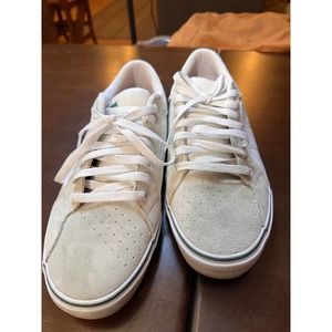 Men's ES Square Three Skate Shoe Size 11  Leather & Suede White | Green Sneaker